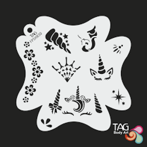 Tag Body Art Stencil, Unicorn Dreams